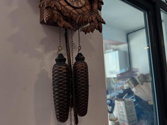 Antique German Cuckoo Clock | Hand-carved Black Forest Chalet