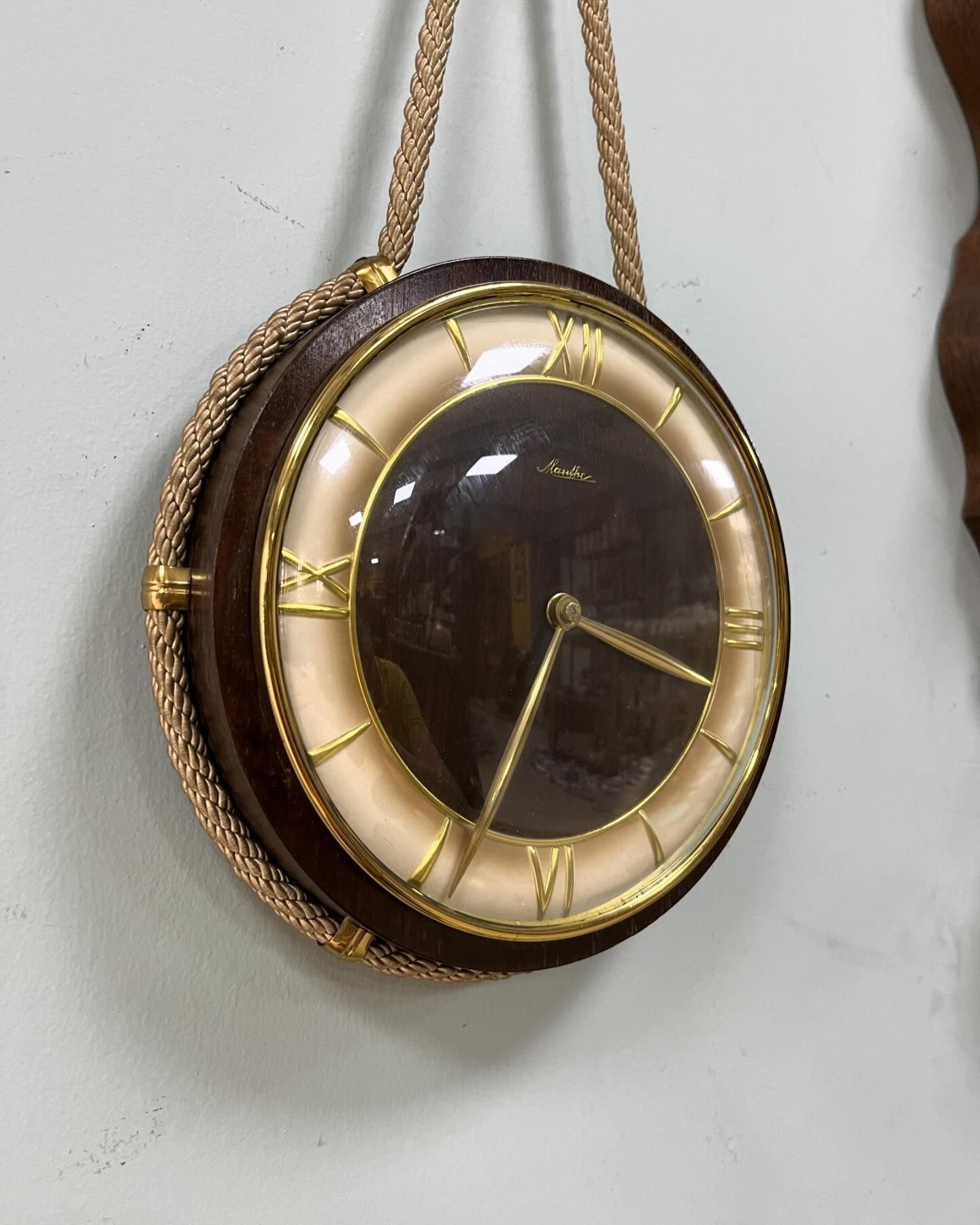 Antique German Wall Clock With Chain Wind and Gong Chime | 80x27 Cm ...