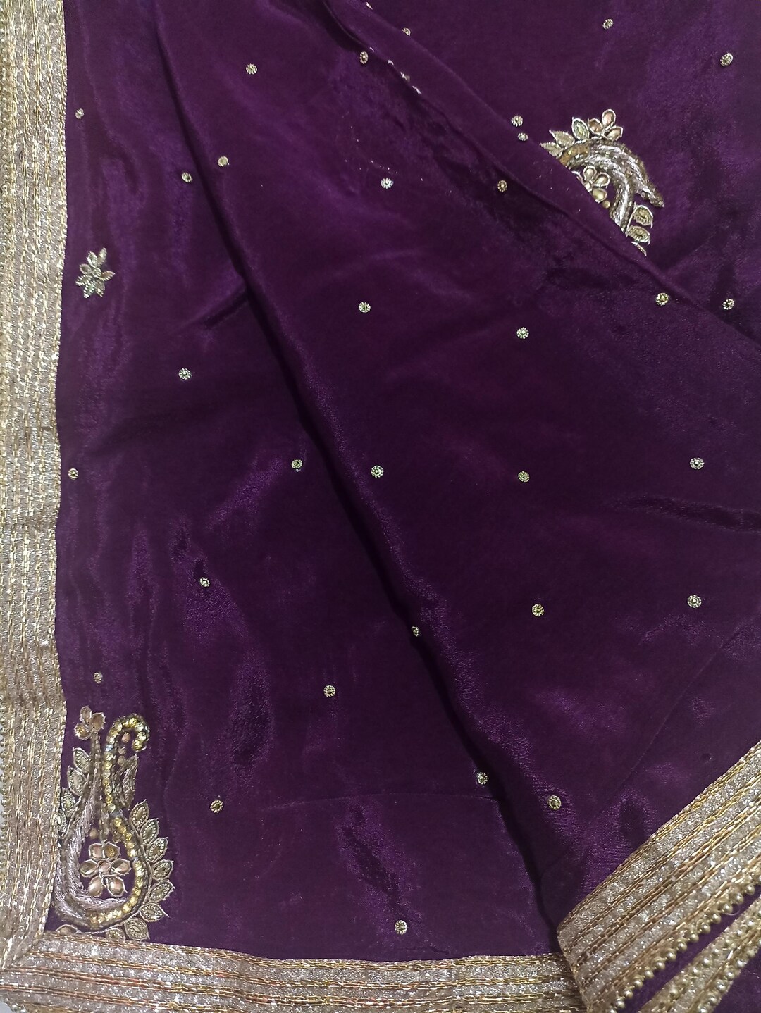 Purple Gotta Detailing Dupatta
