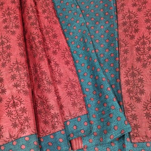 Vintage Silk Sari, 100% Pure Silk, 5 Yards - Ethnic Fabric