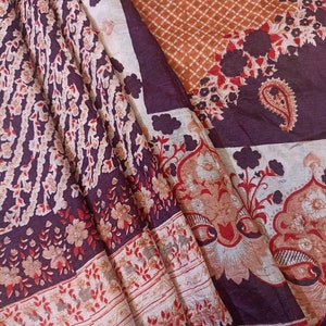 Vintage Silk Sari Women Wear 100% Pure Silk Sari Fabric 5 Yard Silk Fabric Silk Saree
