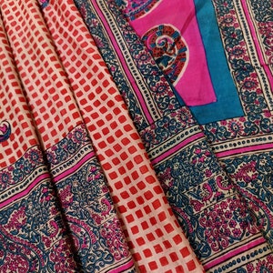 Vintage Silk Sari Women Wear 100% Pure Silk Sari Fabric 5 Yard Silk Fabric Silk Saree