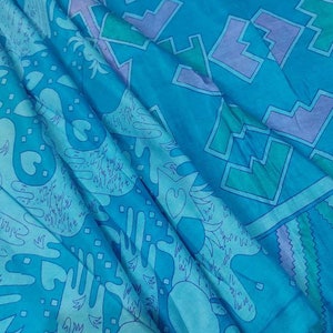 Vintage seda Sari mujeres llevan 100% pura seda Sari tela 5 yardas seda tela saree