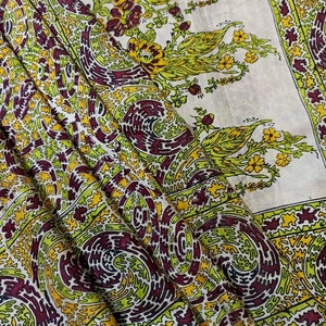 Vintage Silk Sari Mujeres Use 100% Pure Silk Sari Fabric 5 Yard Silk Fabric Silk Saree