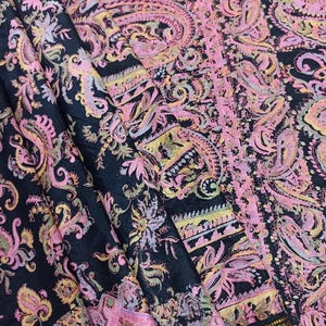 Sari de seda vintage para mujer, tela de sari de seda mixta, tela de seda de 5 yardas, sari de seda