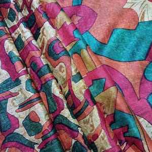 Sari de seda vintage para mujer, tela de sari de seda mixta, tela de seda de 5 yardas, sari de seda