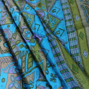 Vintage Silk Sari Women Wear 100% Pure Silk Sari Fabric 5 Yard Silk Fabric Silk Saree