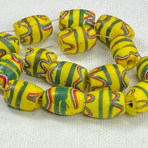 Old African Trade Tanga Triangle Bead 30x50mm SKU-TB-407