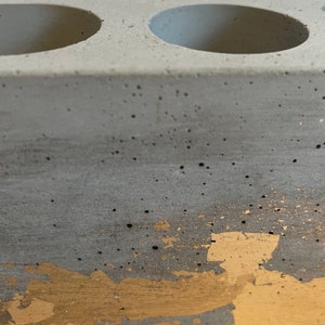 Schreibtischorganizer aus Beton mit Blattgold Bild 5