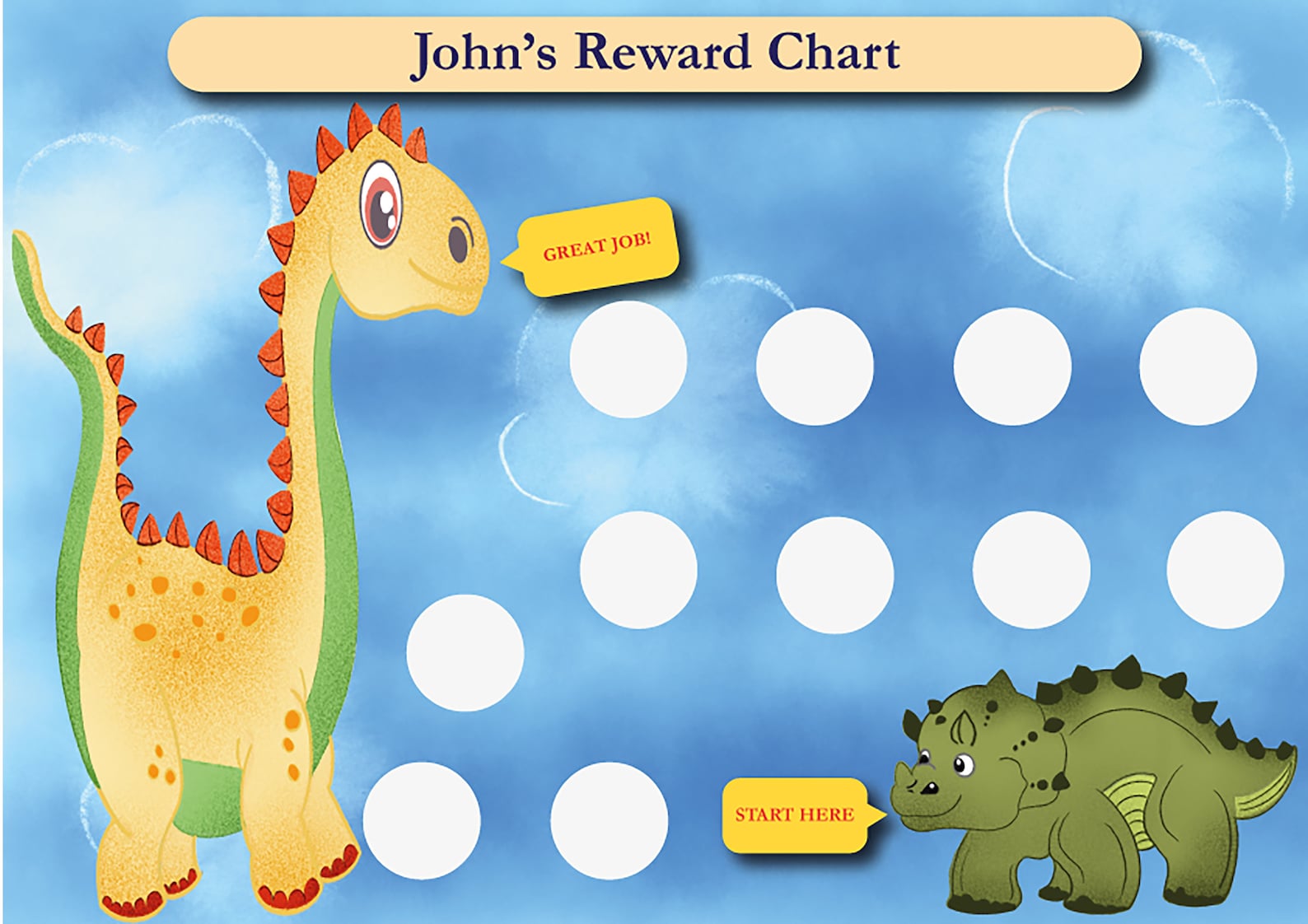 personalised-printable-dinosaurs-reward-chart-sticker-chart-etsy