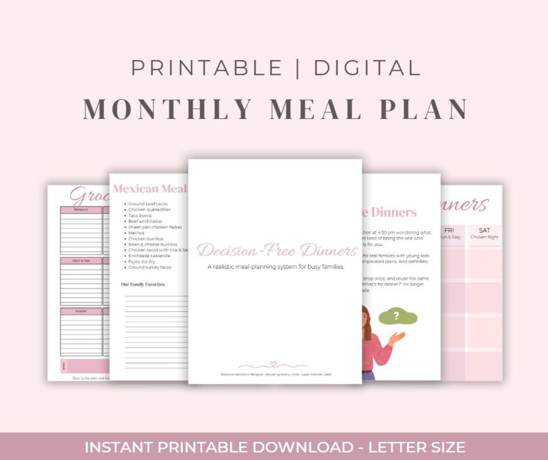 Weekly Theme Meal Planner | Family Dinner Rotation | Simple Meal ...