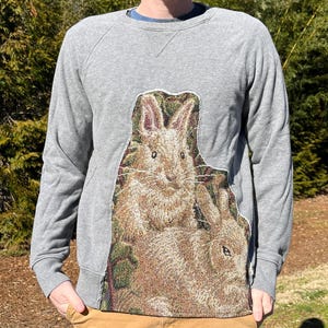 Upcycled, Reworked Tapestry Blanket Sweatshirt