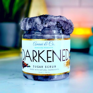 Darkened Sugar Scrub | Sugar Body Scrub | Exfoliating Scrub | Handmade Sugar Scrub | Sensitive Skin | Black Owned Shop