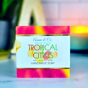 Tropical Citrus | Handmade Soap | Shea Butter Soap | Natural Soap | Vegan Soap | Monkey Farts | Black Own | Self Care Gift  | Mothers Day