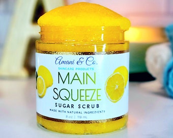 Lemongrass Sugar Scrub | Body Scrub | Exfoliating Scrub | Gift for Her | Handmade Sugar Scrub | Sensitive Skin