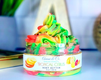 Tropical Citrus Shea Body Butter: Organic Natural Skincare