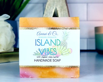 Island Vibes | Handmade Soap | Shea Butter Soap | Natural Soap | Vegan Soap | Tropical Citrus | Self Care Gift  | Mothers Day