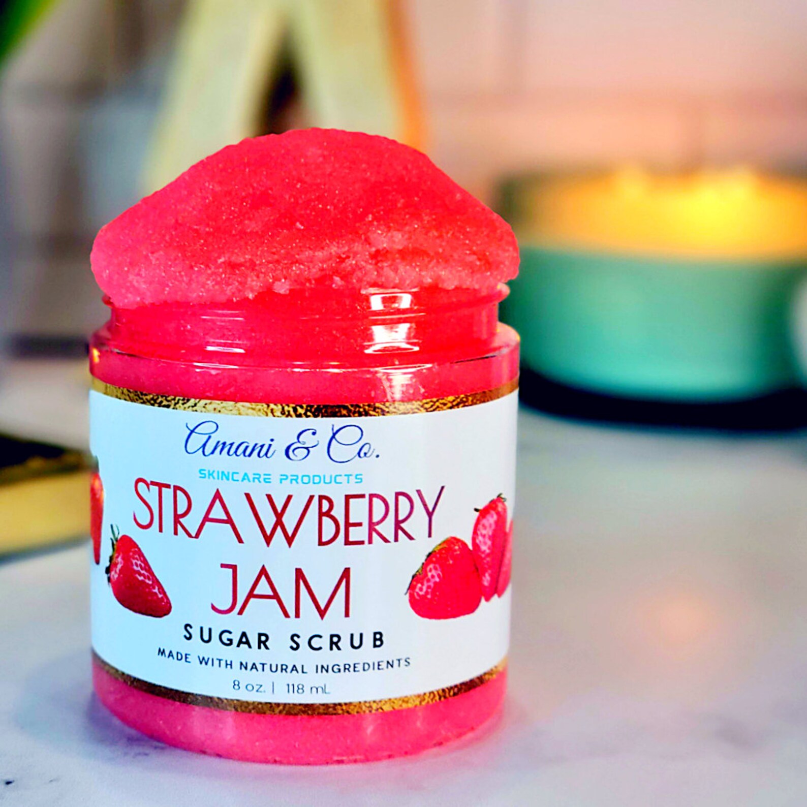 Strawberry Sugar Scrub Body Scrub Exfoliating Scrub Etsy