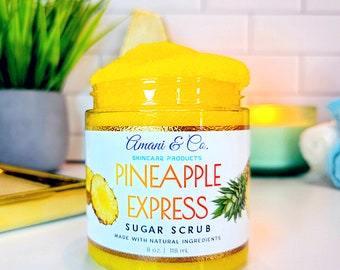 Pineapple Sugar Scrub | Body Scrub | Exfoliating Sugar Scrub | Natural Skincare | | Sensitive Skin | Gift For Her