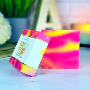 Tropical Citrus Handmade Soap Shea Butter Soap Natural Soap Vegan Soap Monkey Farts Black Own Self Care Gift Mothers Day image 6