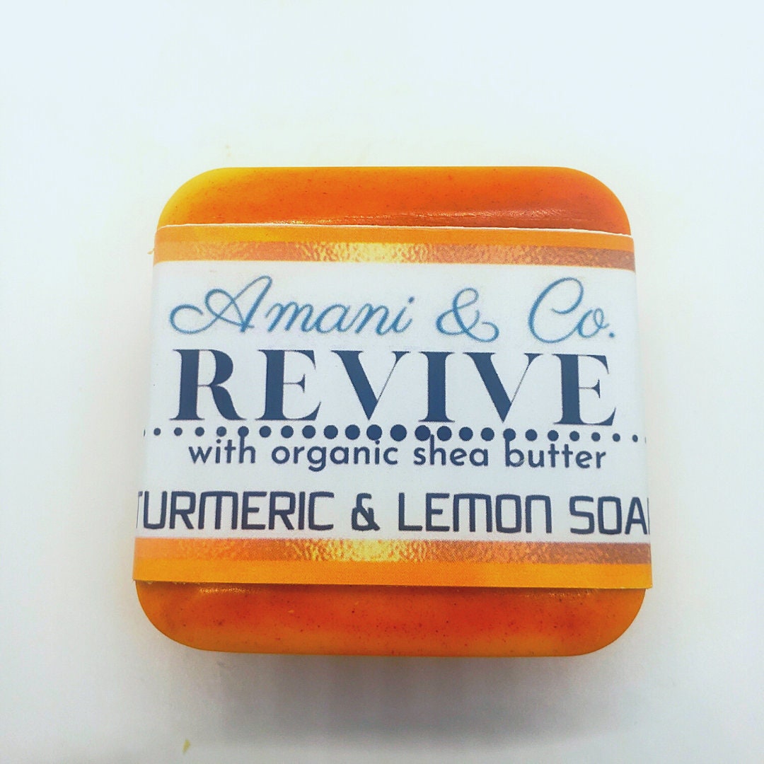 Turmeric Lemon Shea Butter Soap Handmade Natural Bar Soap Etsy
