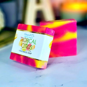 Tropical Citrus Handmade Soap Shea Butter Soap Natural Soap Vegan Soap Monkey Farts Black Own Self Care Gift Mothers Day image 8