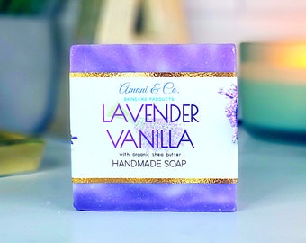 Lavender Vanilla Shea Butter Soap | Handmade Soap | Moisturizing Soap | Natural Bath Soap  | Mothers Day