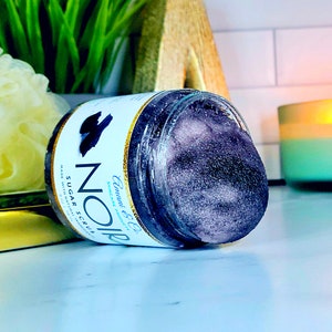 Charcoal Aloe Vera Sugar Scrub Fresh and Clean Unisex Body Scrub Self Care For Him For Her Mothers Day image 8