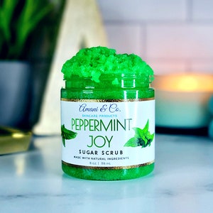 Peppermint Sugar Scrub | Body Scrub | Exfoliating Scrub | Sugar Scrub Gift | Handmade Sugar Scrub | Sensitive Skin | Mothers Day