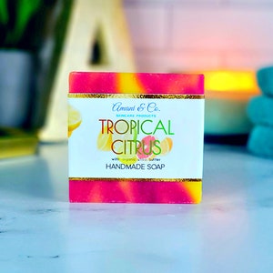 Tropical Citrus Handmade Soap Shea Butter Soap Natural Soap Vegan Soap Monkey Farts Black Own Self Care Gift Mothers Day image 5