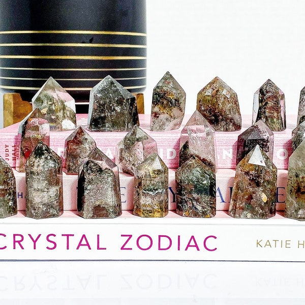 Mini Lodalite Tower Point, Lodalite Points, Phantom Quartz Tower Points, Lodalite, Scenic Quartz, Garden Quartz, Inclusion Quartz