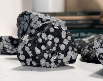 Raw Snowflake Obsidian: Purify + Protect - Grounding Crystal