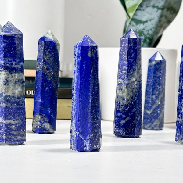 Lapis Lazuli Towers, Stone of Awareness & Inner Truth,3" Lapis Lazuli Points, Third Eye Chakra, Lapis Lazuli Crystal, Lapis Lazuli