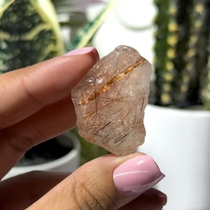 Raw Copper Rutilated Quartz  • Gem Grade Rutile Mineral Specimen • Manifestation Energy Stone