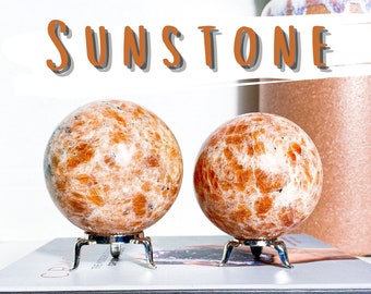 Flashy Sunstone Spheres, Stone of Good Luck, 60-70mm Sunstone Spheres, Crystal Sphere, Flashy Sunstone Sphere, Sunstone Balls