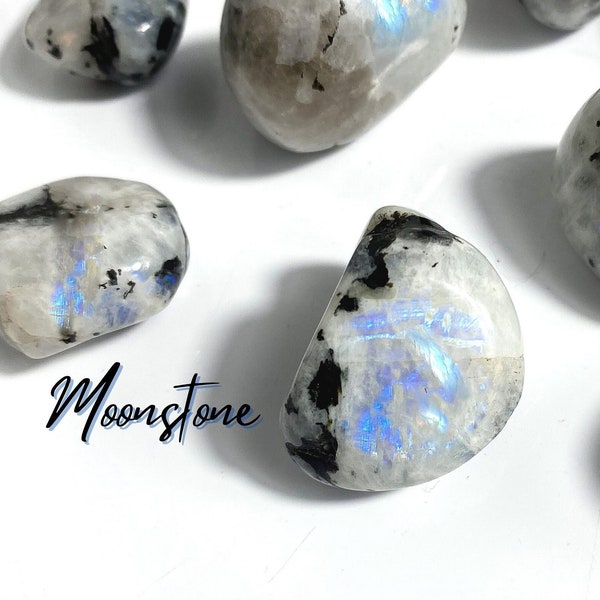 Tumbled Rainbow Moonstone, Stone of Intution & Magic, Rainbow Moonstone, Mooonstone Tumbled, Rainbow Moonstone Tumbles,