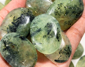 Prehnite Worry Stones, Abundance + New Opportunities, Prehnite Thumb Stone, Prehnite Polished, Crystal Worry Stones, Worry Stone
