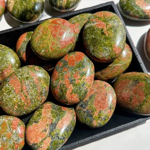 Unakite Palm Stone (2.5-3"), Emotional Balance Crystal, Unakite, Unakite Palmstones, Unakite Crystal, Pregnacy Crystal