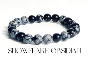 Snowflake Obsidian Bracelet: Stone of Truth & Protection