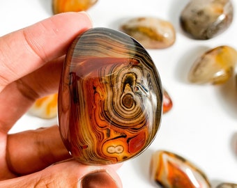Sardonyx Palm Stone, Connection + Relationship, Sardonyx Crystal, Sardonyx Stone, Sardonyx Agate, Carnelian & Onyx, Marriage Crystal