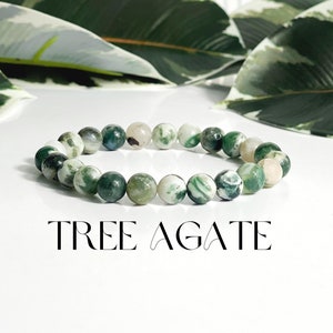 Tree Agate Bracelet, Dendritic Agate Bracelet, Tree Agate, Tree Agate Bracelets, Tree Agate Jewelry, Dendritic Agate