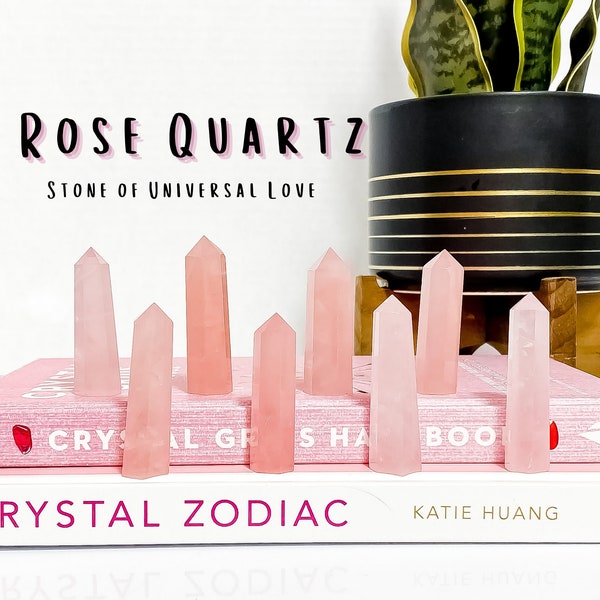 Mini Rose Quartz Points, Rose Quartz Tower, Rose Quartz Points, Rose Quartz. Mini Crystal Towers