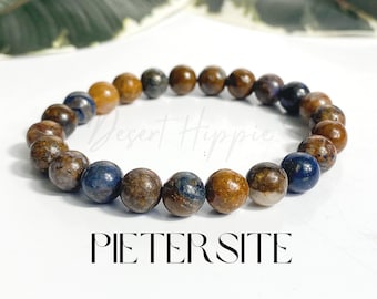 Pietersite Bracelet, The Temptest Stone, Pietersite Beaded Bracelet, Crystal Bracelet,