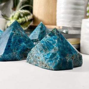 Blue Apatite Raw Point, Manifestation + Clarity, Top Polish Blue Apatite, Semi Polish Blue Apatite Points, Blue Apatite Points, Raw Apatite