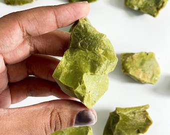Raw Green Opal Crystal: Heart Chakra Healing Stone