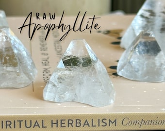 Raw Apophyllite Pyramids, Purify & Cleanse, Natural Apophyllite, Apophyllite, Raw Apophyllite, Apophyllite Triangles,