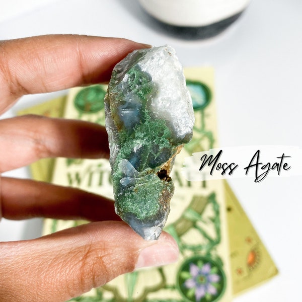 Raw Moss Agate, Rough Moss Agate, Raw Crystals, Natural Moss Agate, Moss Agate Speicmen