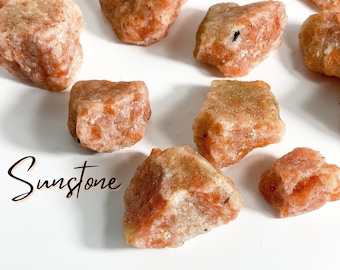 Raw Sparkly Sunstone, Stone of Confidence & Optimism, Rough Sunstone, Sunstone, Raw Sunstone Chunks