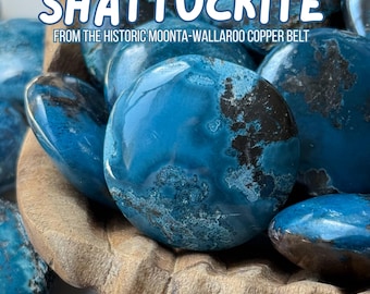 Australian Shattuckite Palm Stone: Rare Crystal for Intuition & Communication