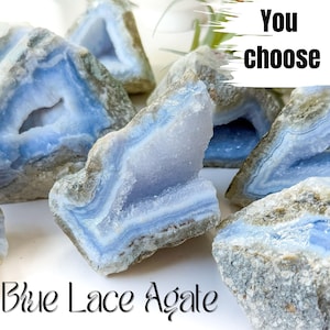 XL Blue Lace Agate from Namibia,  Blue Lace Agate with Quartz Druzy, Blue Lace Agate Specimens, Blue Lace Agate, Natural Blue Lace Agate,